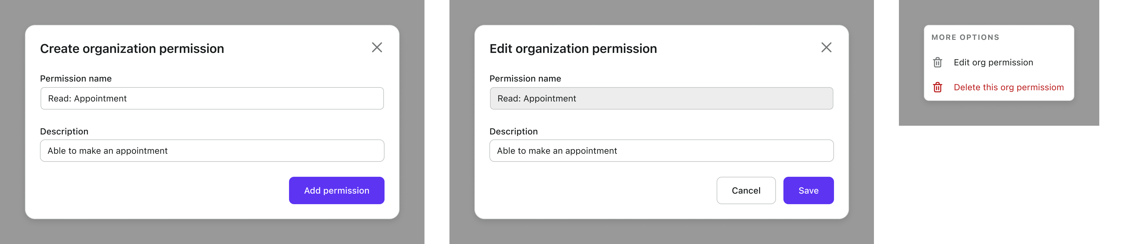 Organization create permission