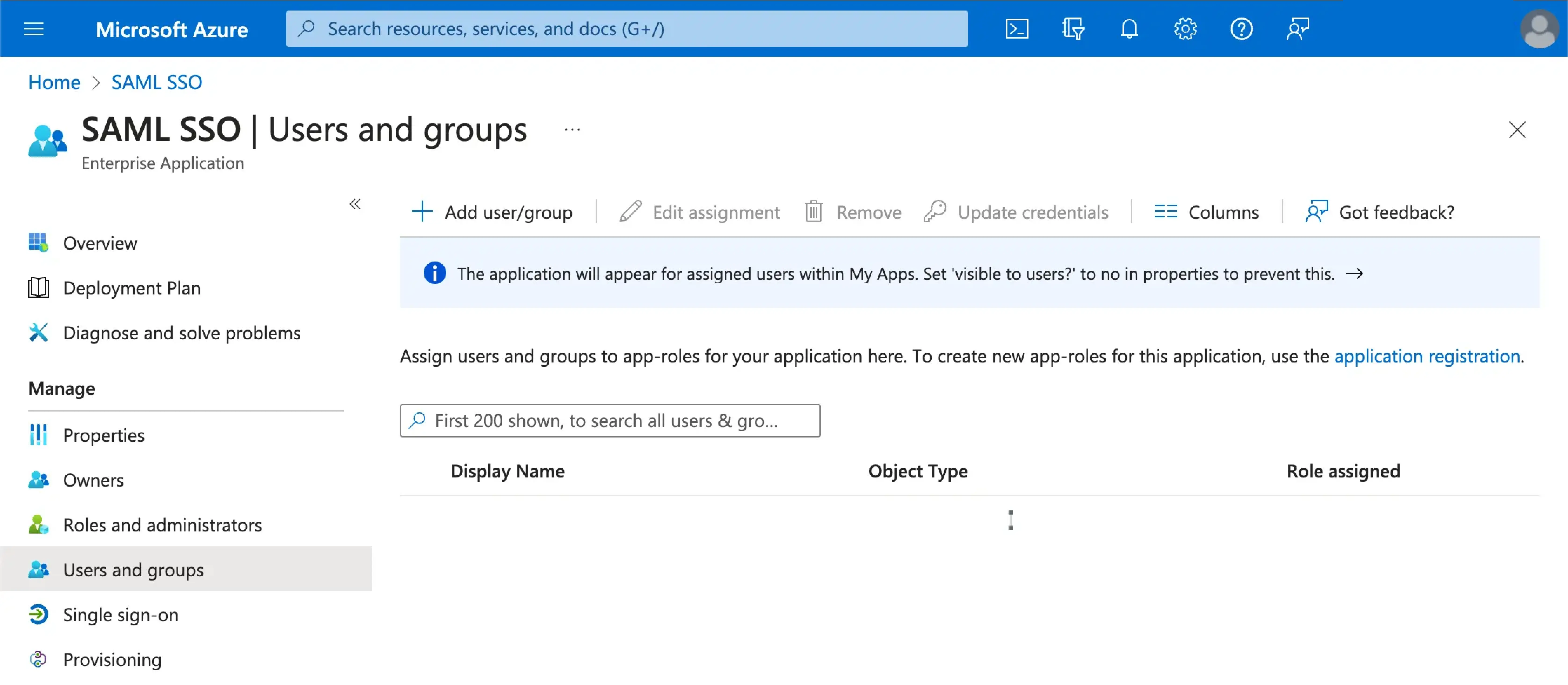 Azure AD assign users