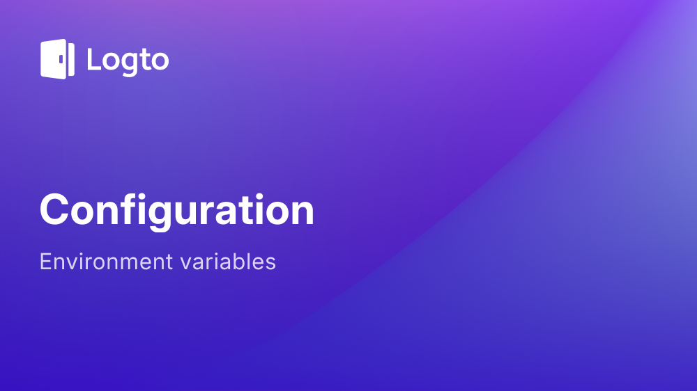 Configuration | Logto docs