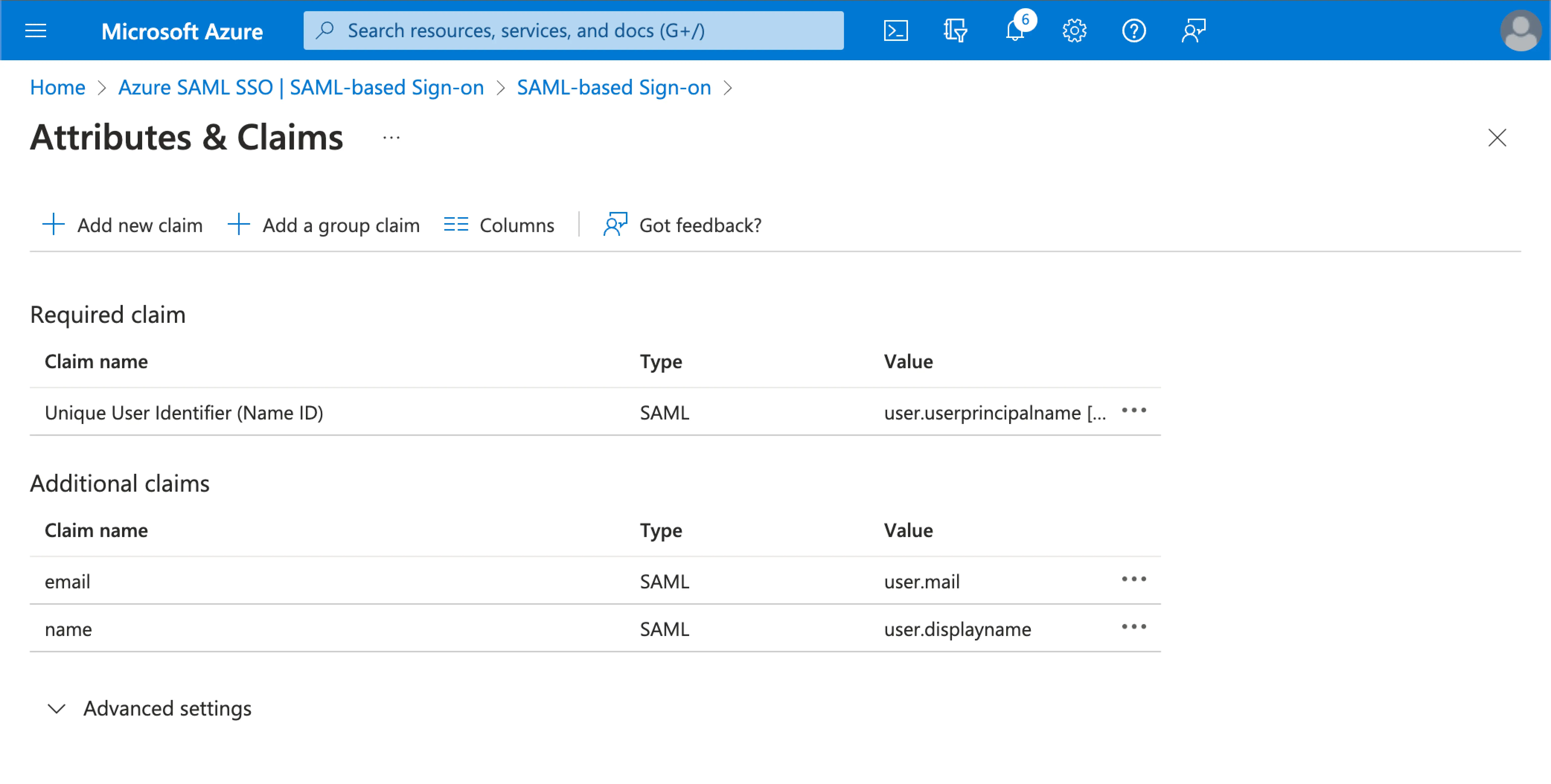 Azure AD_Logto 속성 매핑